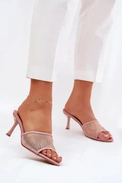 Zdobione Klapki Na Szpilce Szampańskie Ennoriel