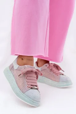 Zdobione Sneakersy Na Platformie GOE RR2N4009 Multikolor