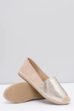 Złote Damskie Wsuwane Espadryle Paoli