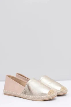 Złote Damskie Wsuwane Espadryle Paoli